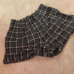 American Eagle High Rise Plaid Shorts
